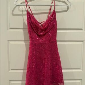 Lucy in the Sky Fuchsia Sequin Dress
